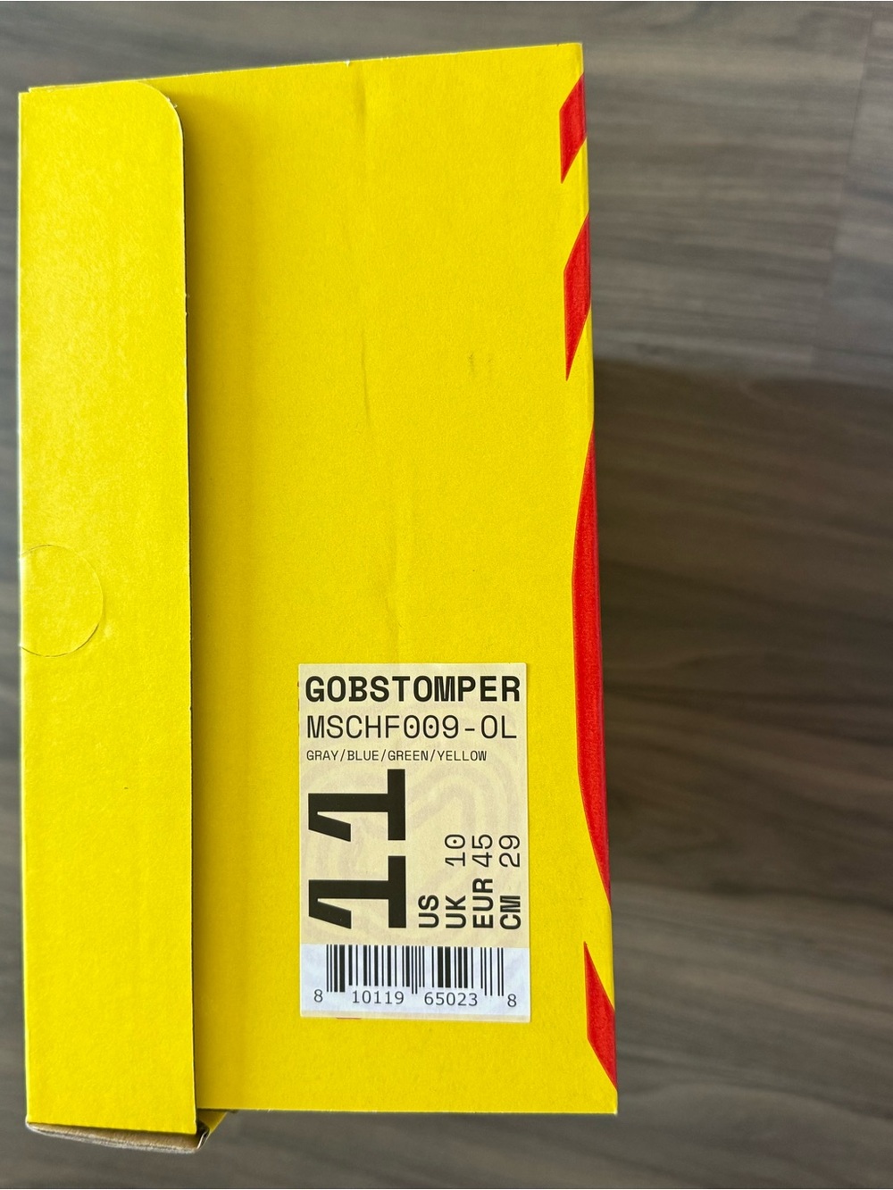 MSCHF Gobstomper “Sour Edition” Gray Blue Green Yellow Size 11 NEW - Picture 7 of 7